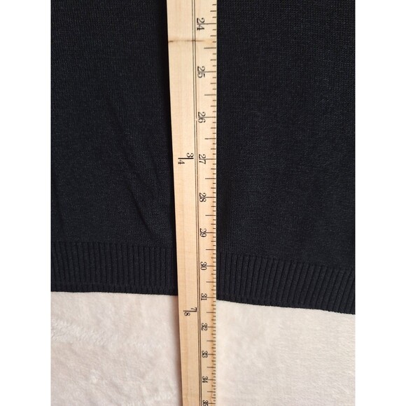 Men XL Claiborne Sweater Silk Blend Black Blue Striped NWT Crew Neck Ribbed Trim - Picture 3 of 10